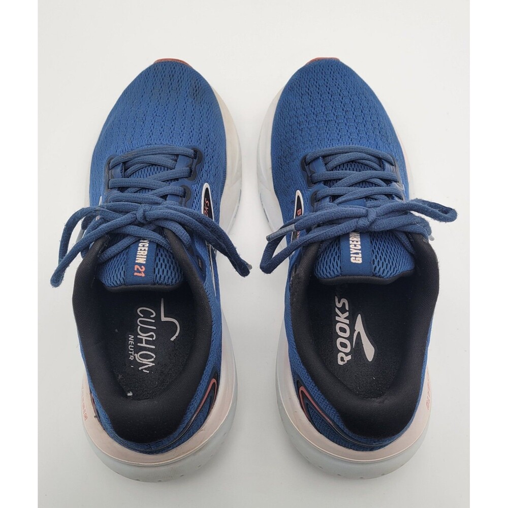 Women’s size 7 B Med Brooks Glycerin 21 Shoes Blue Running Walking Sneaker - Picture 7 of 10